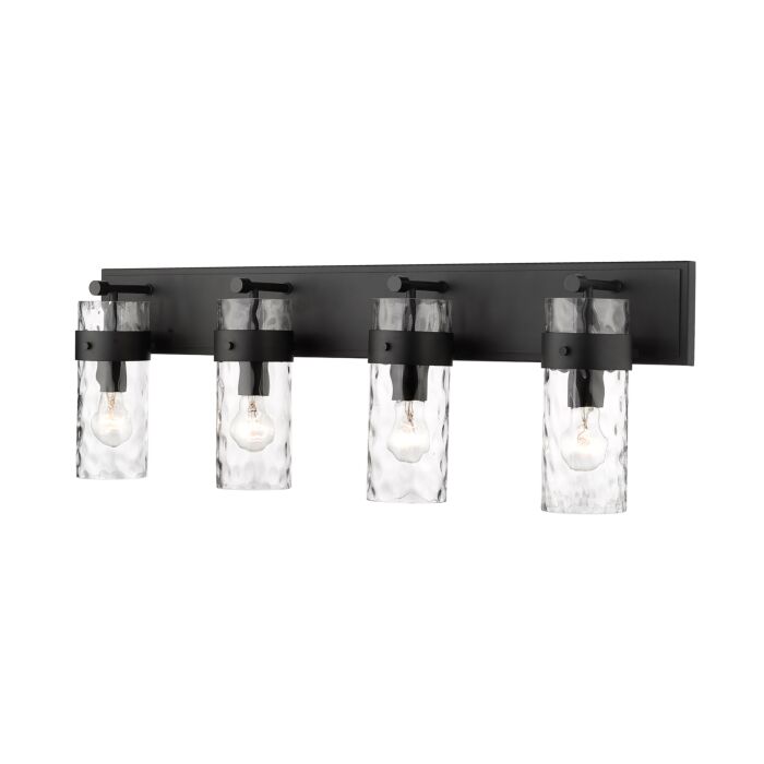 Z Lite Fontaine 4 Light Bathroom Vanity Light In Matte Black