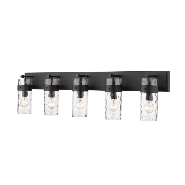Z Lite Fontaine 5 Light Bathroom Vanity Light In Matte Black