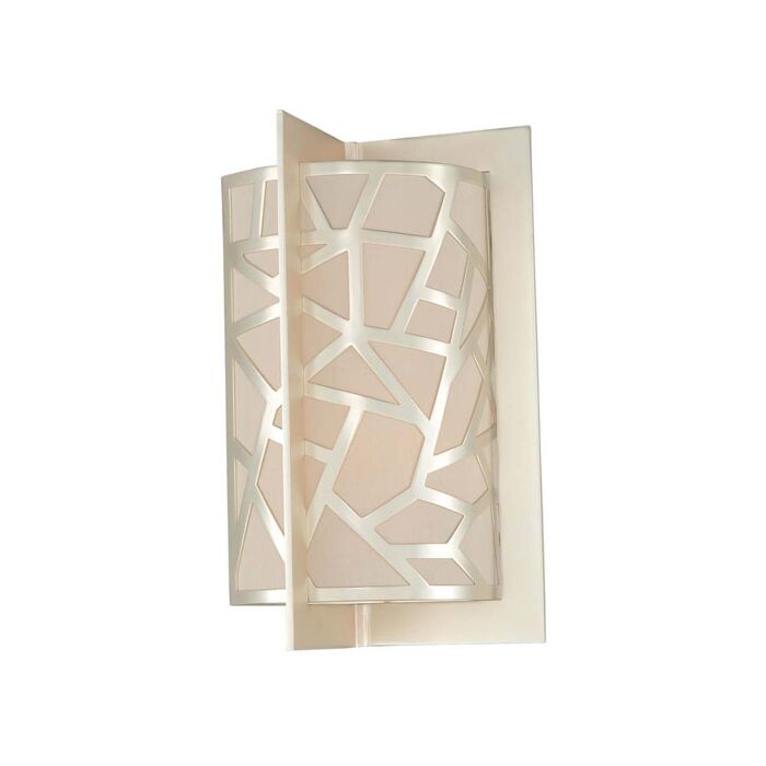 Kalco Miramar 2 Light Wall Sconce in Rose Silver