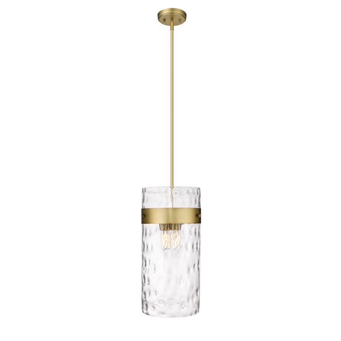 Z Lite Fontaine 4 Light Pendant Light In Rubbed Brass