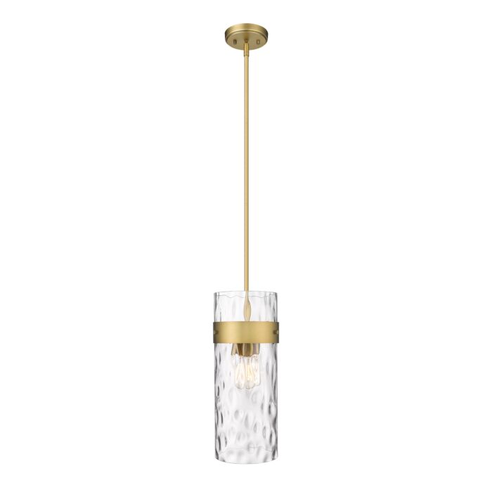 Z Lite Fontaine 3 Light Pendant Light In Rubbed Brass