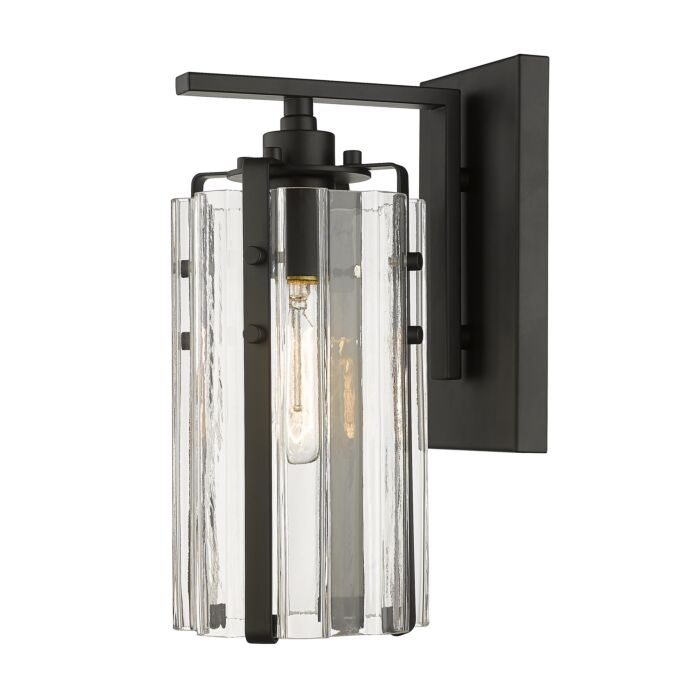 Z Lite Alverton 1 Light Wall Sconce In Matte Black