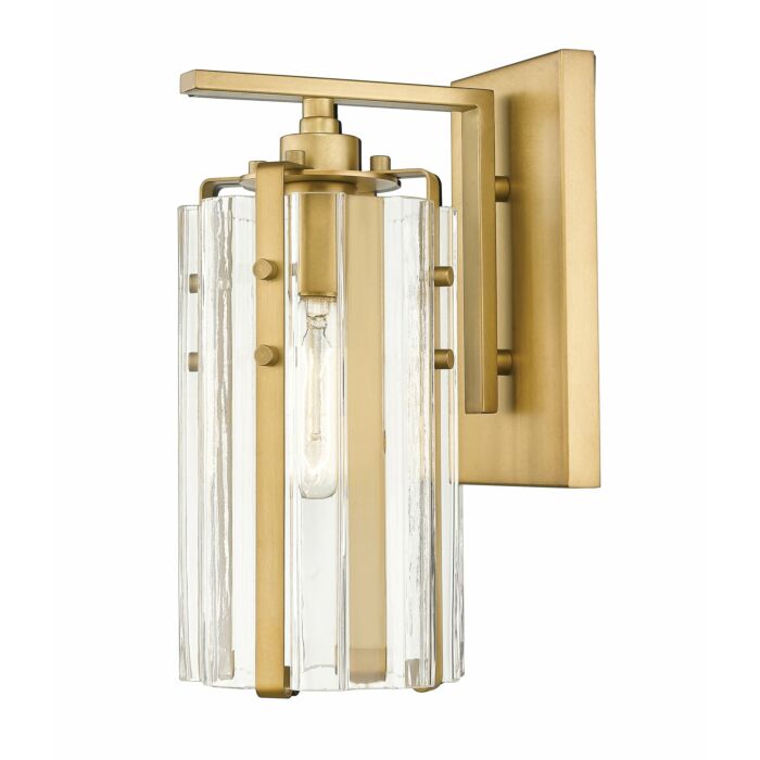 Z Lite Alverton 1 Light Wall Sconce In Rubbed Brass