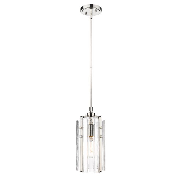 Z Lite Alverton 1 Light Mini Pendant Light In Polished Nickel