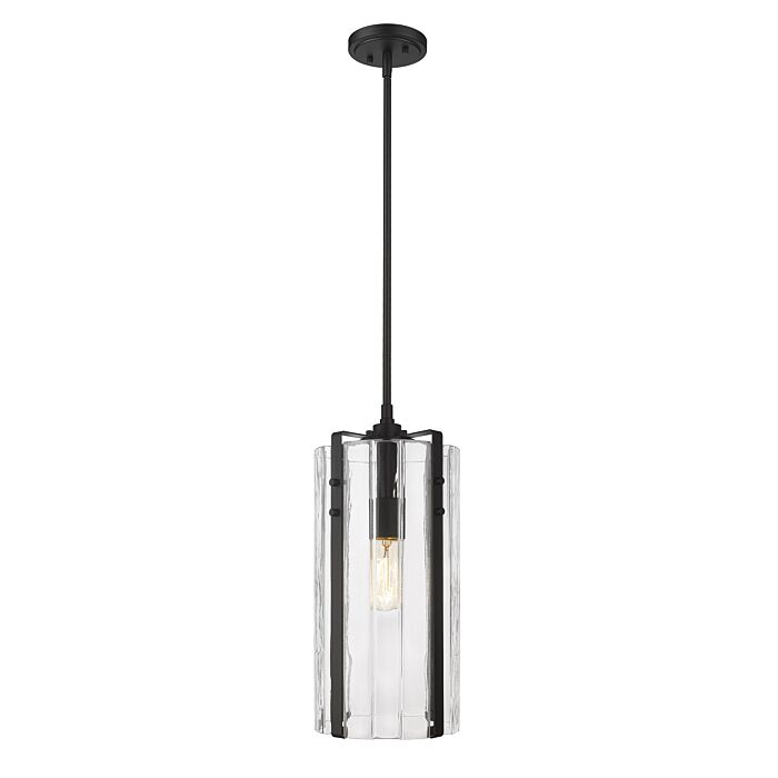 Z Lite Alverton 1 Light Pendant Light In Matte Black
