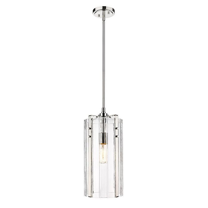 Z Lite Alverton 1 Light Pendant Light In Polished Nickel