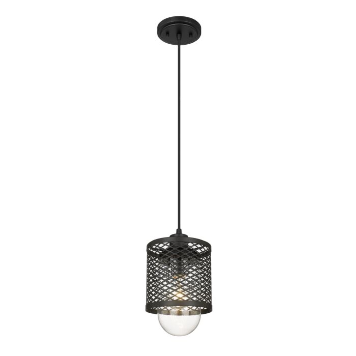 Z Lite Kipton 1 Light Mini Pendant Light In Matte Black