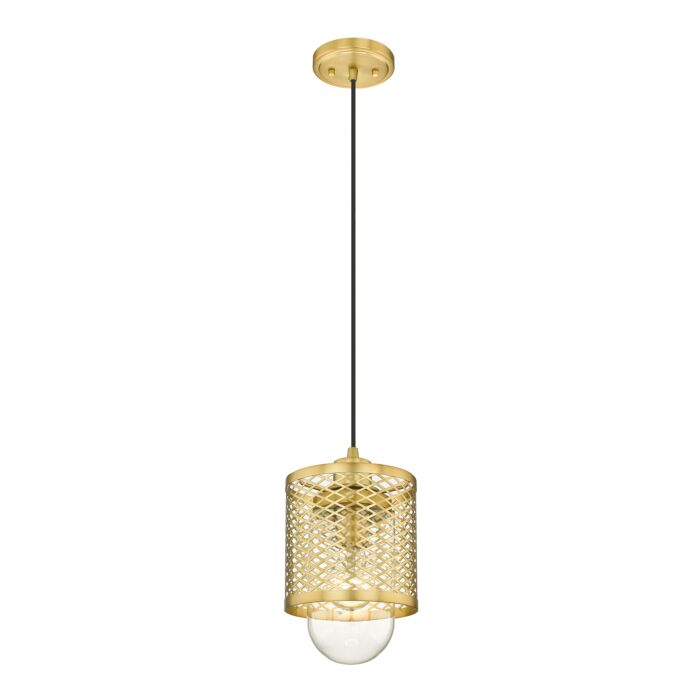 Z Lite Kipton 1 Light Mini Pendant Light In Rubbed Brass