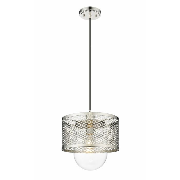 Z Lite Kipton 1 Light Pendant Light In Polished Nickel