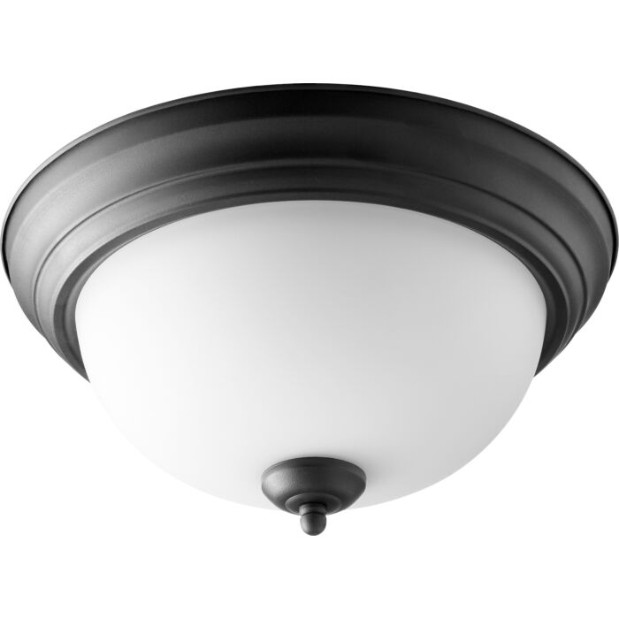 Quorum Home 2 Light 14 Inch Ceiling Light in Noir