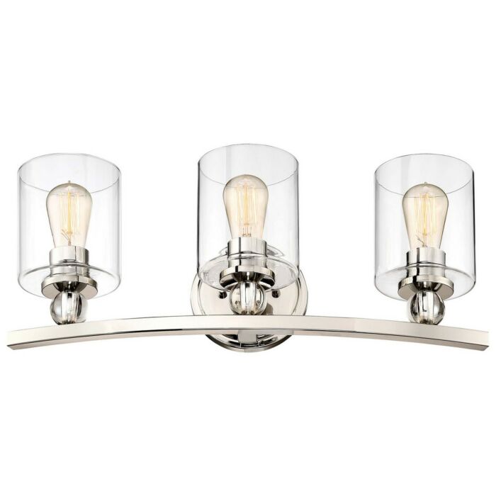 Minka Lavery Studio 5 3 Light Bathroom Vanity Light in Polished Nickel