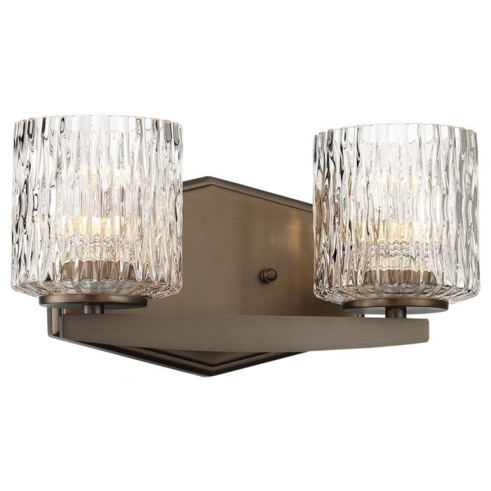 Minka Lavery Maginot Led 2 Light 12 Inch Bathroom Vanity Light in Harvard Court Bronze  Plated