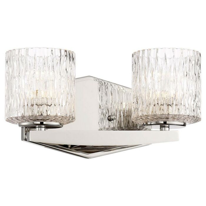 Minka Lavery Maginot Led Bath 2 Light 12 Inch Bathroom Vanity Light in Polished Nickel