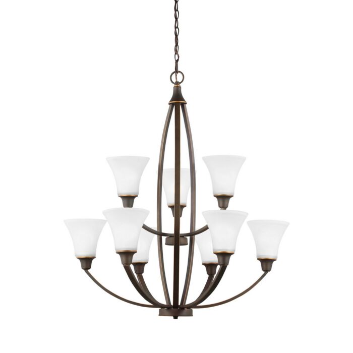 Sea Gull Metcalf 9 Light Chandelier in Autumn Bronze