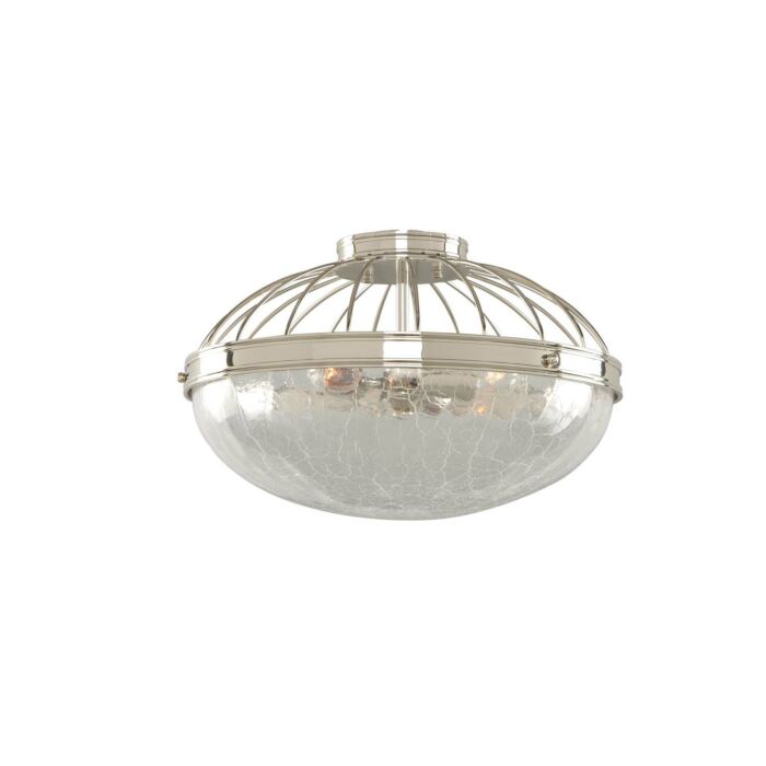 Kalco Montauk 3 Light Ceiling Light in Polished Nickel