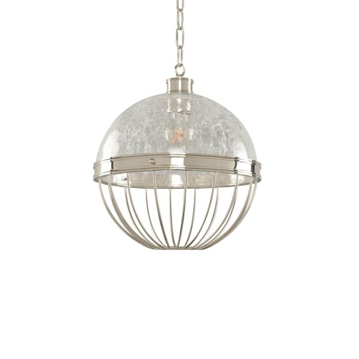 Kalco Montauk Pendant Light in Polished Nickel