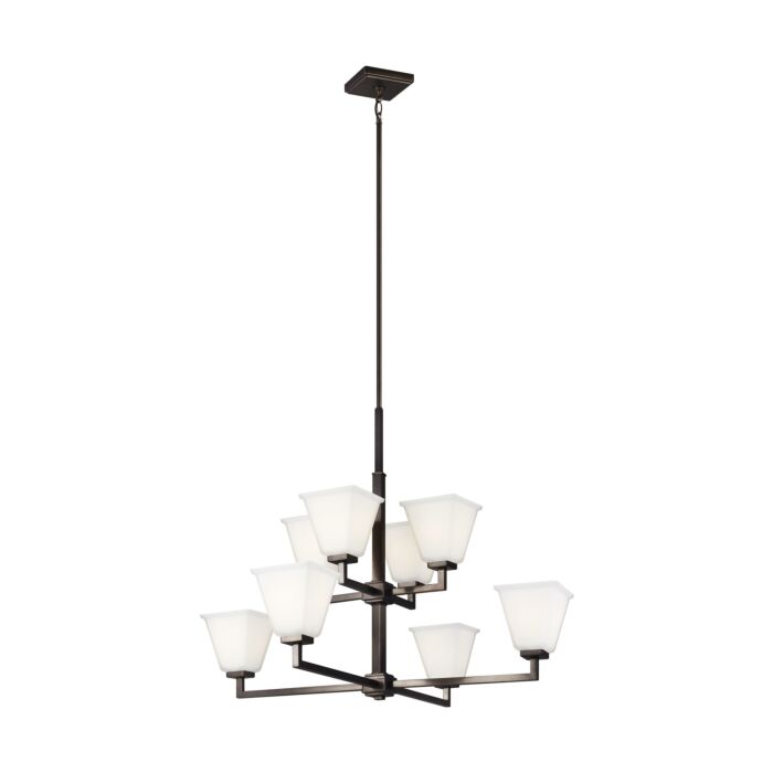 Sea Gull Ellis Harper 8 Light Transitional Chandelier in Brushed Oil Rubbed Bronze