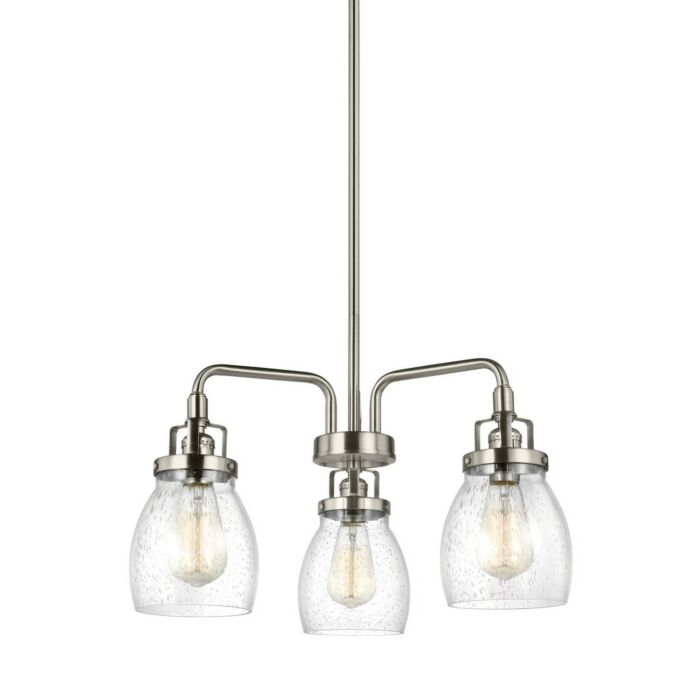 Sea Gull Belton 3 Light Chandelier in Brushed Nickel