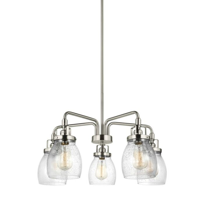 Sea Gull Belton 5 Light Chandelier in Brushed Nickel