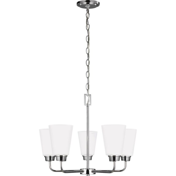Sea Gull Kerrville 5 Light Chandelier in Chrome