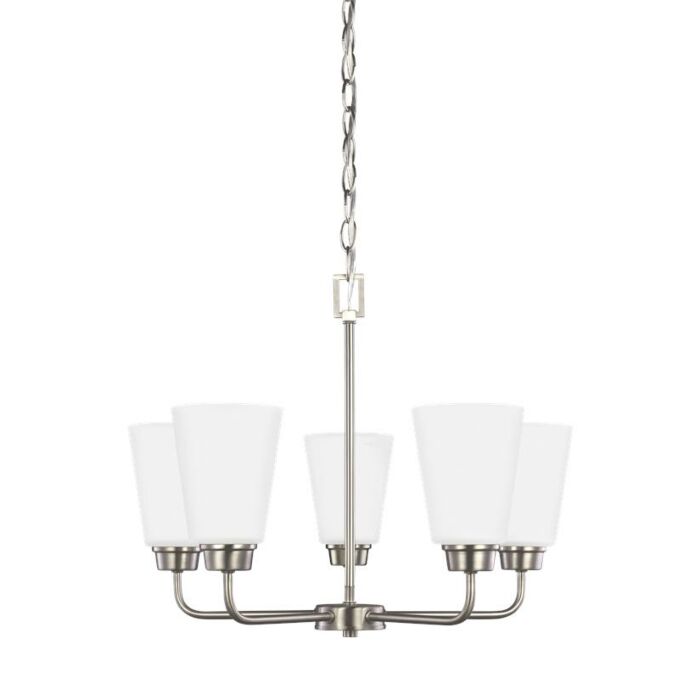 Sea Gull Kerrville 5 Light Chandelier in Brushed Nickel