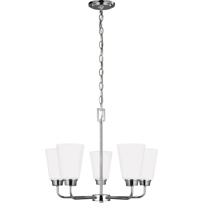 Sea Gull Kerrville 5 Light Chandelier in Chrome