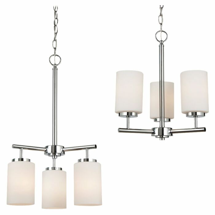 Sea Gull Oslo 3 Light Chandelier in Chrome