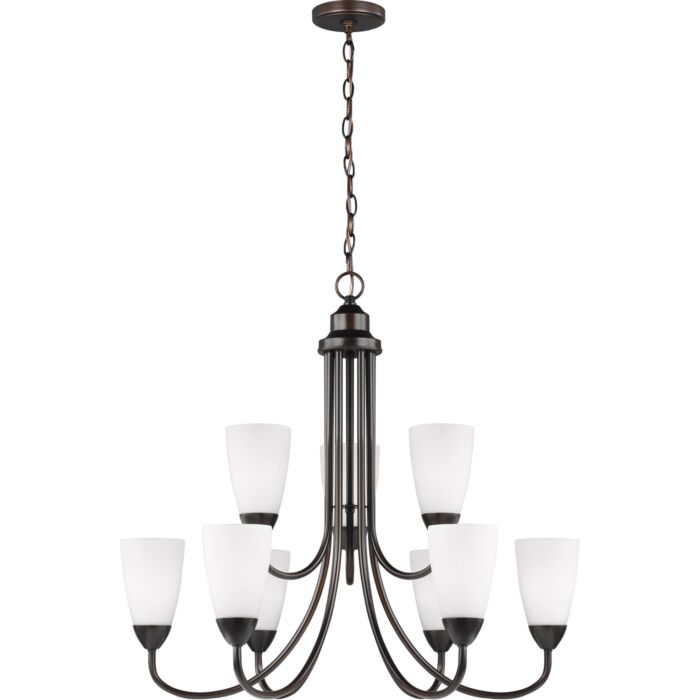 Sea Gull Seville 9 Light Chandelier in Bronze