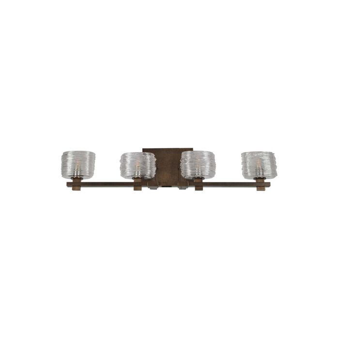 Kalco Clearwater 4 Light Bathroom Vanity Light in Vintage Bronze