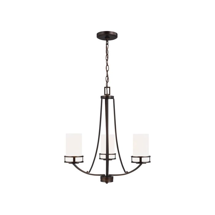 Sea Gull Robie 3 Light Rustic Chandelier in Bronze