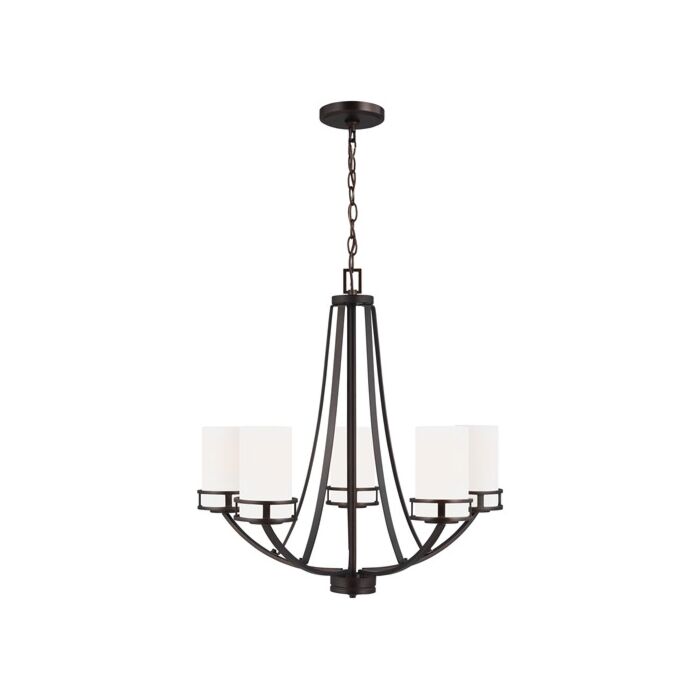 Sea Gull Robie 5 Light Rustic Chandelier in Bronze