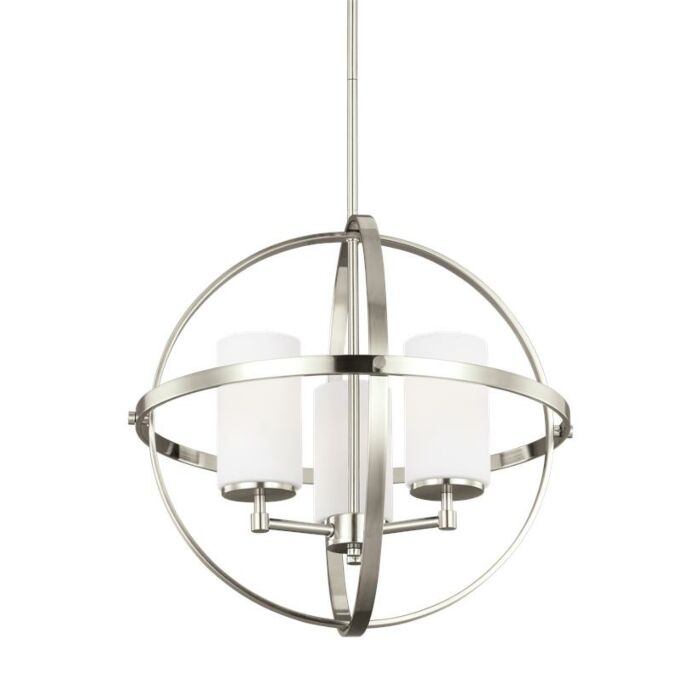 Sea Gull Alturas 3 Light Chandelier in Brushed Nickel