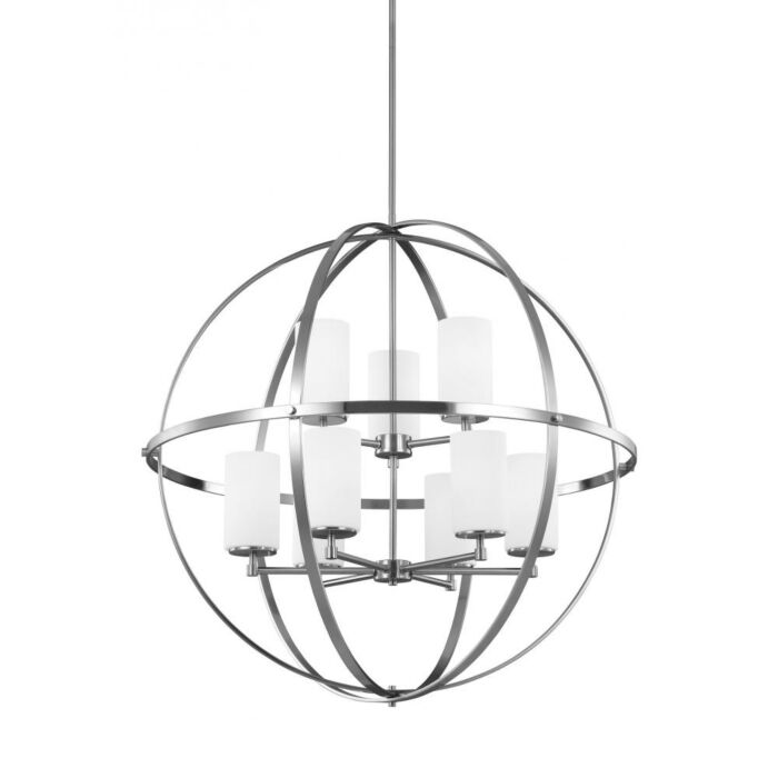 Sea Gull Alturas 9 Light Chandelier in Brushed Nickel