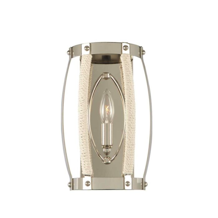 Kalco Bradbury 12 Inch Wall Sconce in Polished Nickel