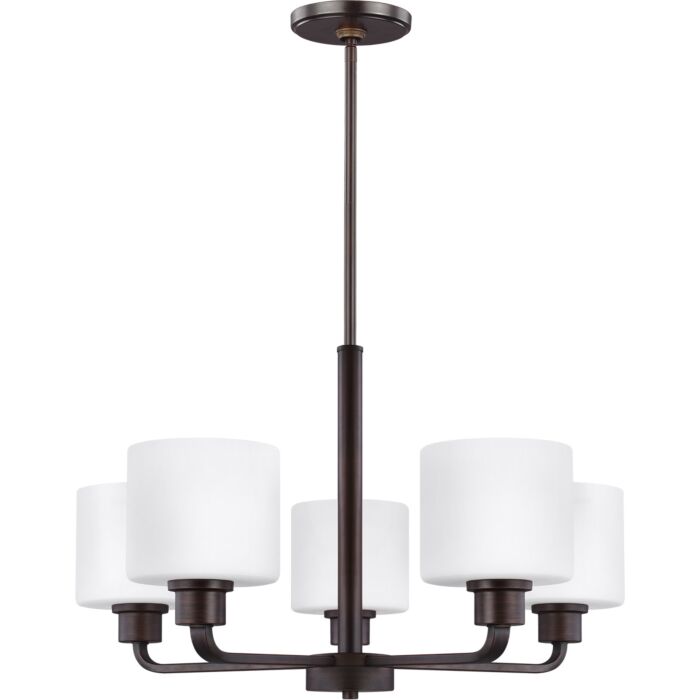 Sea Gull Canfield 5 Light Chandelier in Bronze