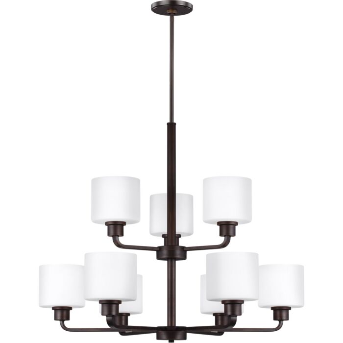 Sea Gull Canfield 9 Light Chandelier in Bronze