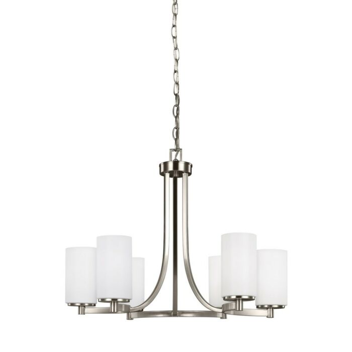 Sea Gull Hettinger 6 Light Chandelier in Brushed Nickel