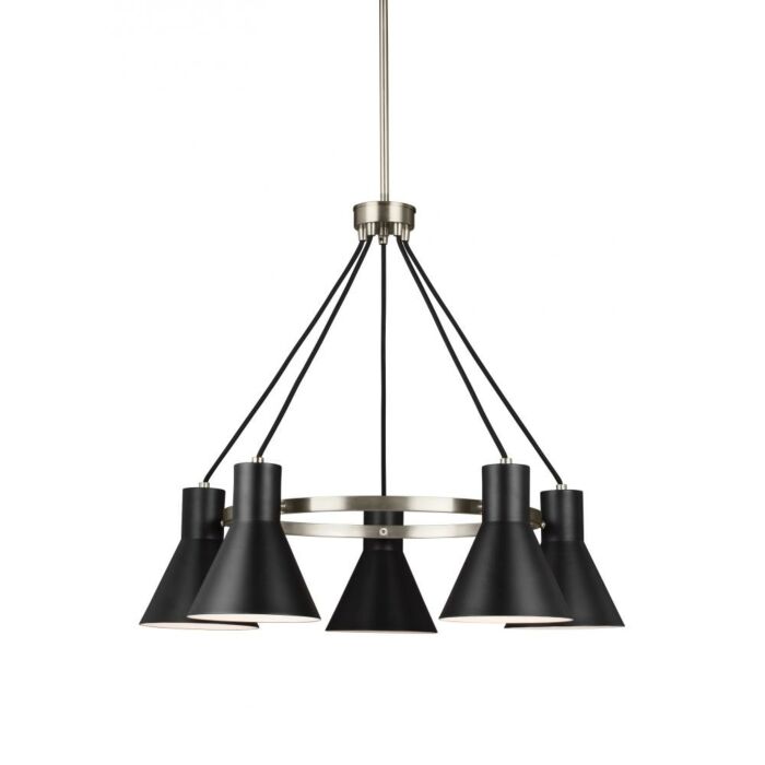Sea Gull Towner 5 Light Chandelier in Brushed Nickel