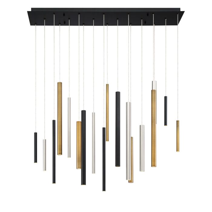 Eurofase Santana 18 Light Chandelier in Metal