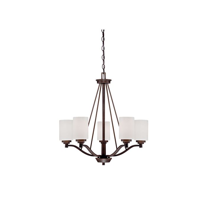 Millennium Lighting Durham 5 Light Chandelier in Rubbed Bronze