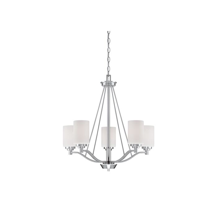 Millennium Lighting Durham 5 Light Chandelier in Satin Nickel