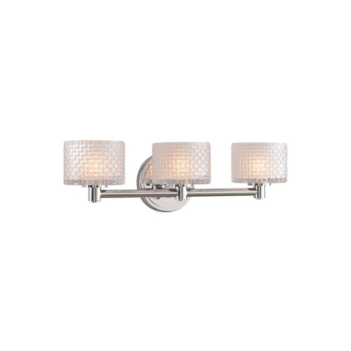 Kalco Willow 3 Light 19 Inch Bathroom Vanity Light in Chrome