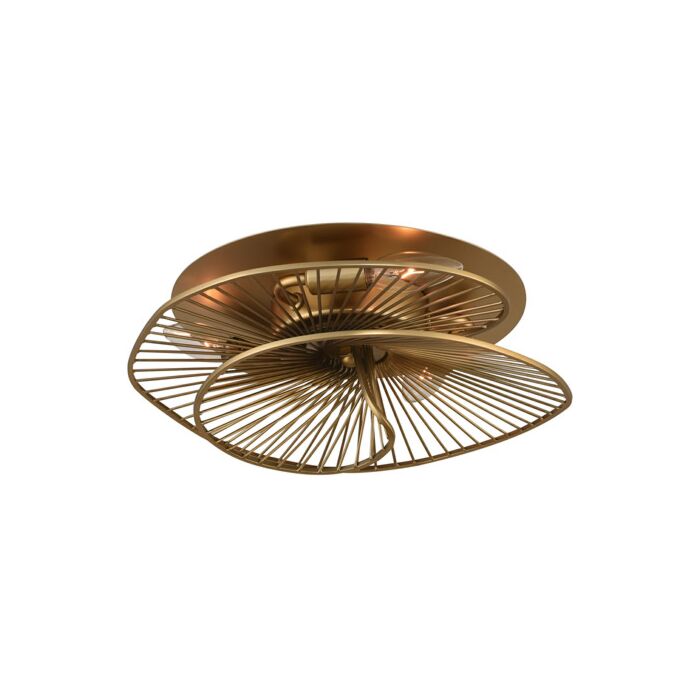 Kalco Aurora 3 Light Ceiling Light in Nordic Brass