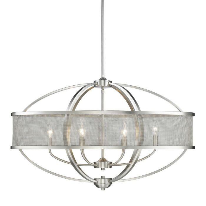 Golden Colson 6 Light 23 Inch Pendant Light in Pewter