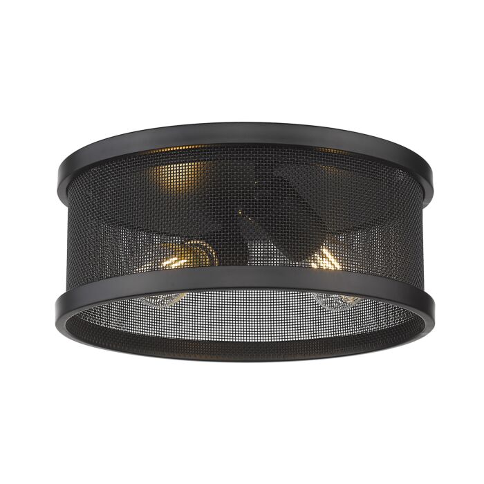 Golden Channing 2 Light Ceiling Light in Matte Black