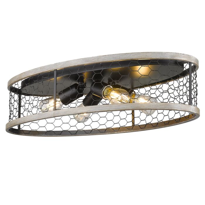 Golden Bailey 4 Light Ceiling Light in Matte Black