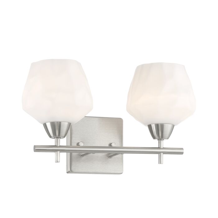 Minka Lavery Camrin 2 Light Bathroom Vanity Light in Brushed Nickel