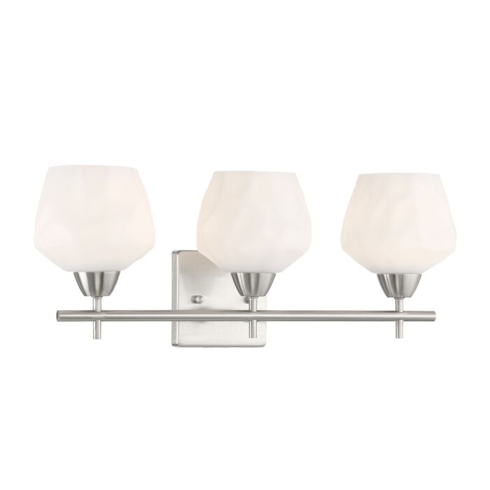 Minka Lavery Camrin 3 Light Bathroom Vanity Light in Brushed Nickel