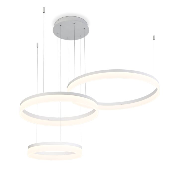 Eurofase Minuta 3 Light Chandelier in White