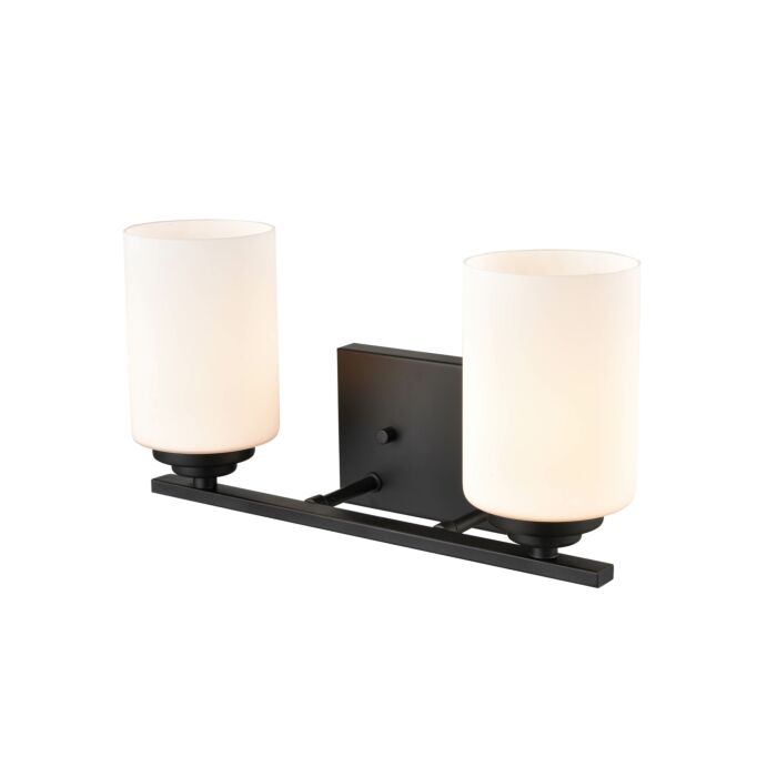 Millennium 2 Light Bathroom Vanity Light in Matte Black